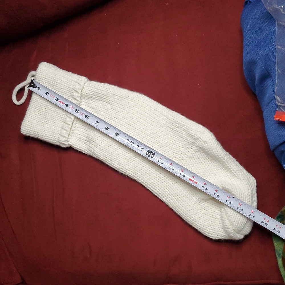 Soft‎ Knit Christmas Stocking with Red Paw Print - Picture 8 of 9